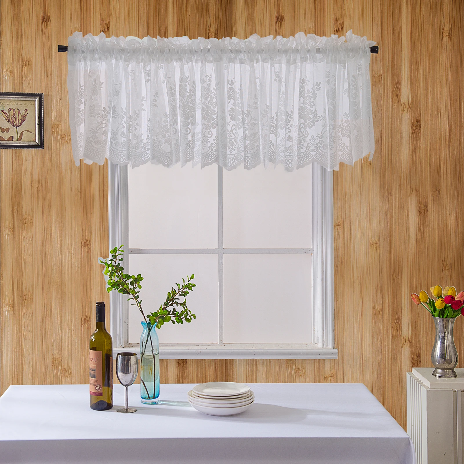 Modern Lace Jacquard Window Curtain Valance Lace Hem Coffee Short Curtain for Kitchen Cabinet Door Bedroom Home Decoration
Modern Lace Jacquard Window Curtain Valance Lace Hem Coffee Short Curtain for Kitchen Cabinet Door Bedroom Home Decoration