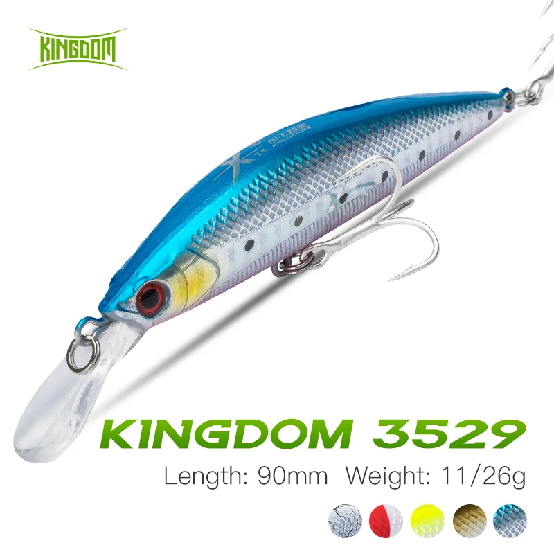 Kingom рыболовные приманки Jerkbait Minnow 90 мм морская и пресноводная приманка для