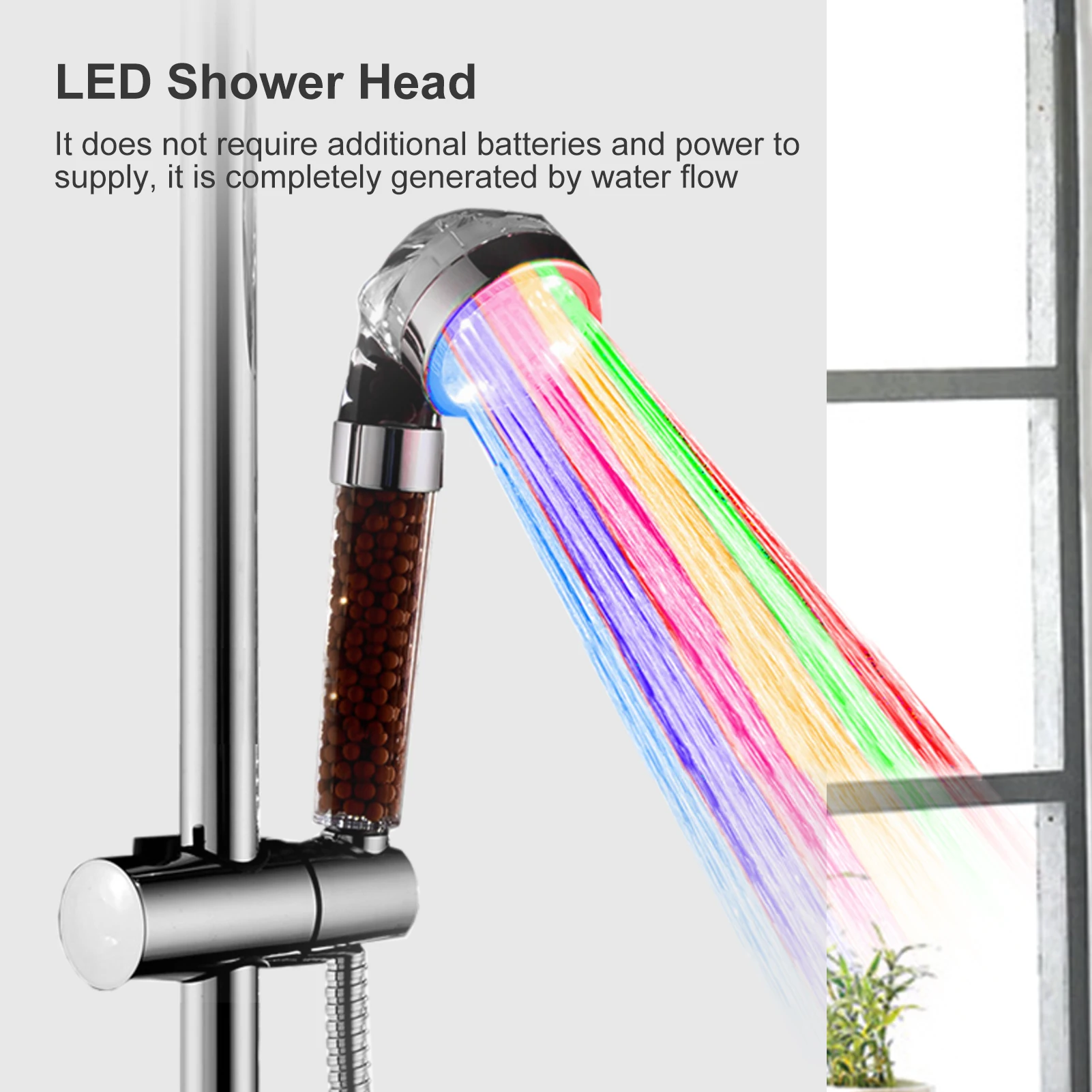 LED Shower Head 3/7 Colors Light Changing Water Saving Handheld Showerhead G1/2 Shower Head with Filter Bathroom Accessories
LED Shower Head 3/7 Colors Light Changing Water Saving Handheld Showerhead G1/2 Shower Head with Filter Bathroom Accessories