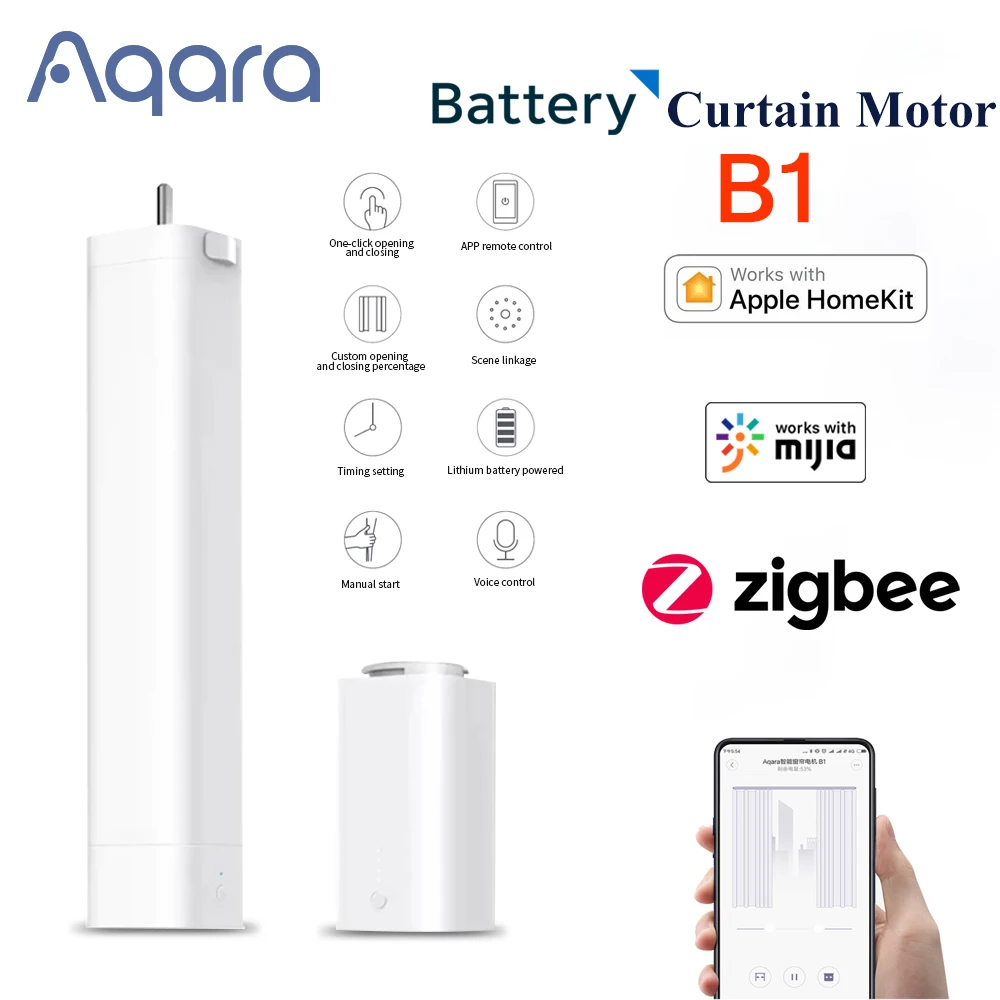 Xiaomi Aqara Smart Curtain Motor Intelligent Zigbee Wifi For xiaomi Smart Home Device Wireless Remote Control Via Mi Home APP
Xiaomi Aqara Smart Curtain Motor Intelligent Zigbee Wifi For xiaomi Smart Home Device Wireless Remote Control Via Mi Home APP