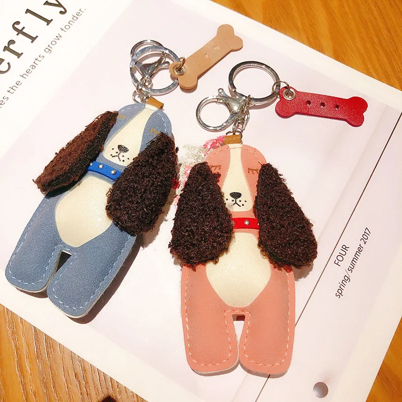 Cute Dog Keychain Fluffy Rabbit Fur French Bulldog Keychains Pompon Key chain Leather Animal Holder Women Bag Car Key Ring 2020
Cute Dog Keychain Fluffy Rabbit Fur French Bulldog Keychains Pompon Key chain Leather Animal Holder Women Bag Car Key Ring 2020