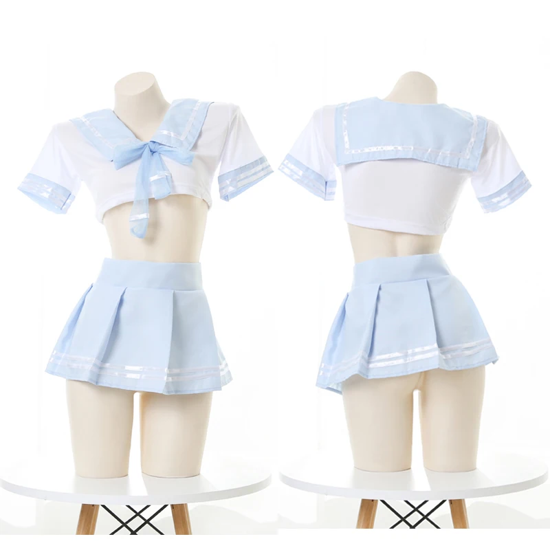 Униформа школьницы из аниме, костюм для косплея, Женский матросский костюм, сексуальное кавайное нижнее белье, комплект, нижнее белье, мини-... 
Униформа школьницы из аниме, костюм для косплея, Женский матросский костюм, сексуальное кавайное нижнее белье, комплект, нижнее белье, мини-...