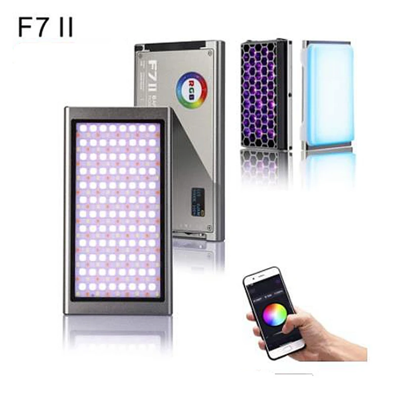 Falcon Eyes F7 II управление через приложение Магнитный RGB светодиод на камерсветильник с сотовой сеткой режимы создания эффектов
Falcon Eyes F7 II управление через приложение Магнитный RGB светодиод на камерсветильник с сотовой сеткой режимы создания эффектов