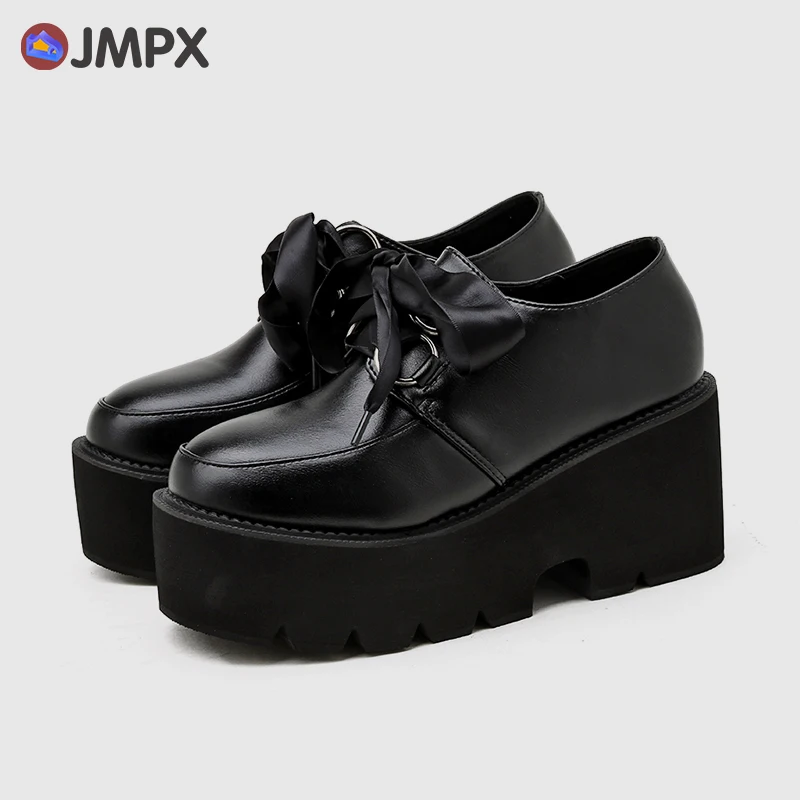 JMPX Bowknot Lace-up Women Pumps Thick Platform High Heels Round Toe Sweet Style Students Shoes Female Single Shoes New Spring
JMPX Bowknot Lace-up Women Pumps Thick Platform High Heels Round Toe Sweet Style Students Shoes Female Single Shoes New Spring