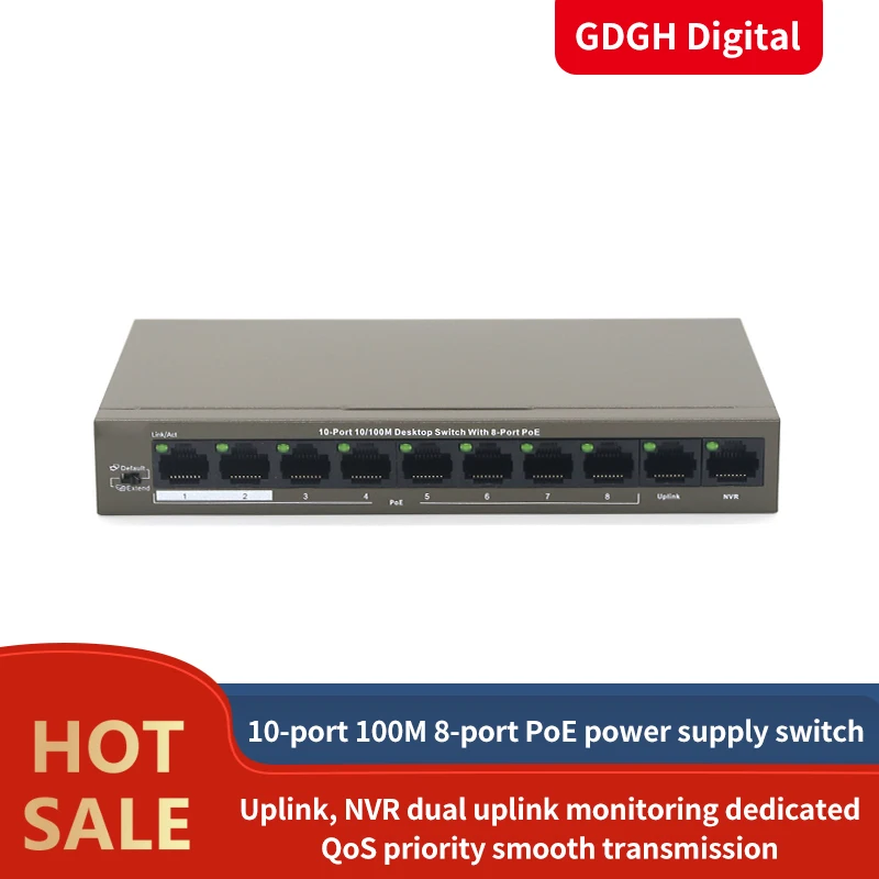 GLVISION GLTEF1110P-8-63W сетевой коммутатор Ethernet с 9 портами, 250 м стабильный источник питания PoE на большие расстояния, Plug and Play
GLVISION GLTEF1110P-8-63W сетевой коммутатор Ethernet с 9 портами, 250 м стабильный источник питания PoE на большие расстояния, Plug and Play