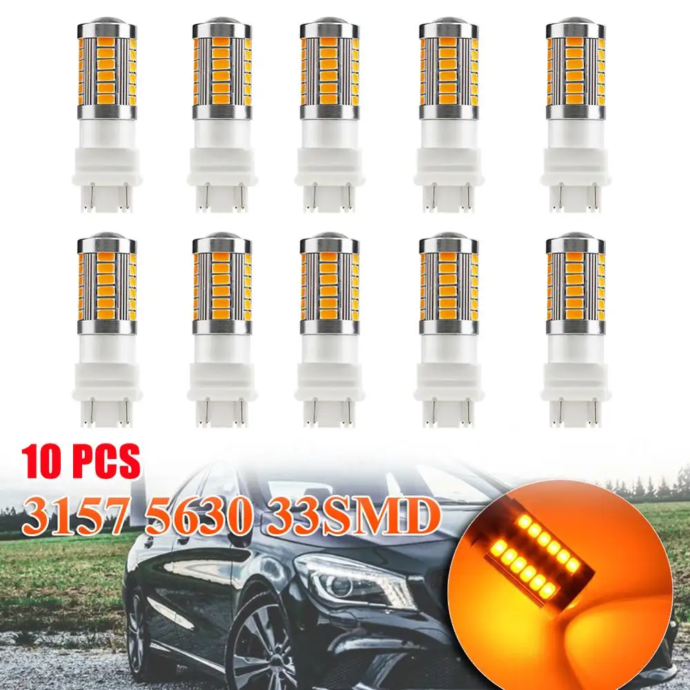 SUHU 10Pcs 3157 5730 33SMD LED Canbus Amber Car Auto Brake Turning Parking Reverse Lights Stop Brake Lamps Auto Turn Signal Bulb
SUHU 10Pcs 3157 5730 33SMD LED Canbus Amber Car Auto Brake Turning Parking Reverse Lights Stop Brake Lamps Auto Turn Signal Bulb