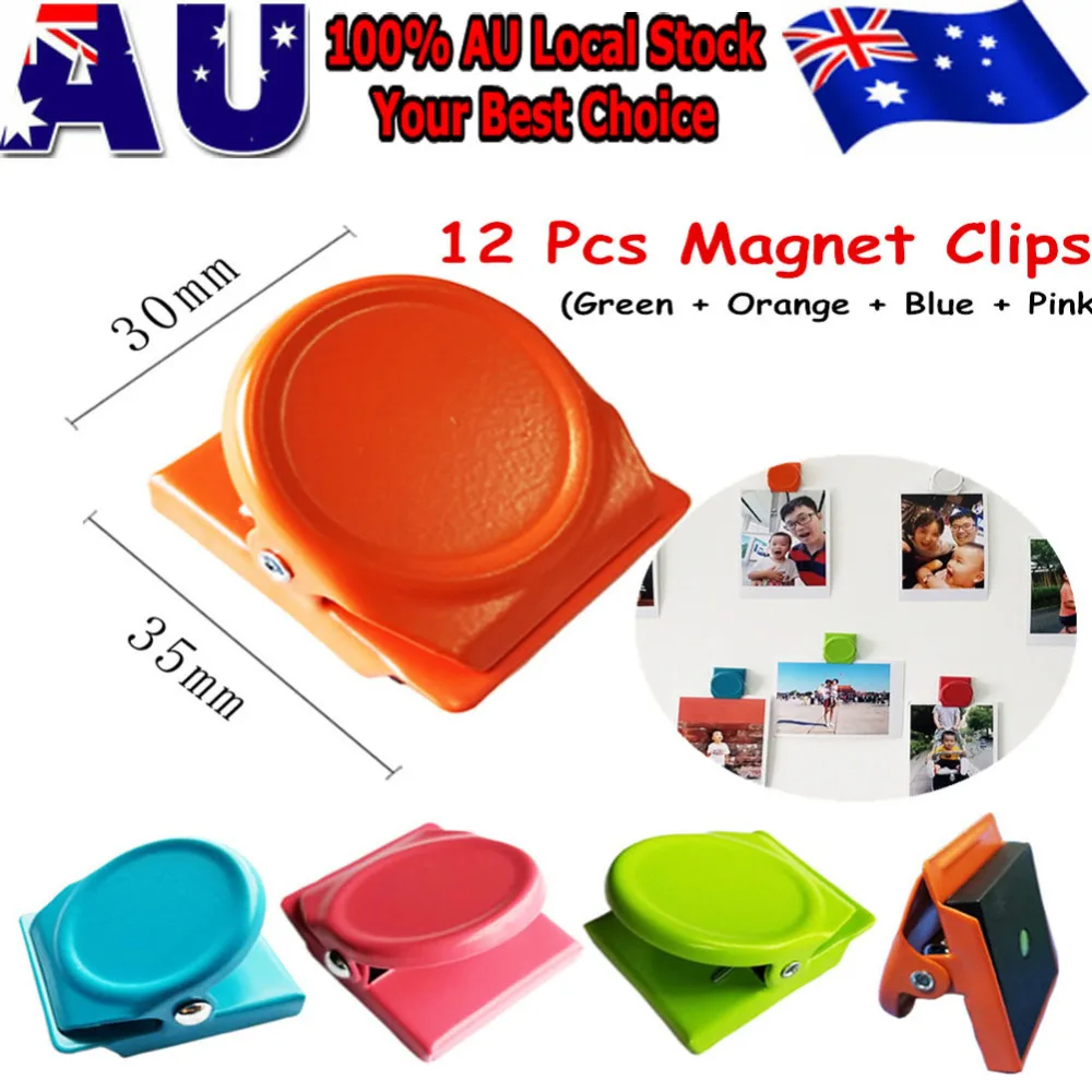 12pcs Colorful Metal Clips Magnetic Clips Refrigerator Magnets Memo Note Clips Food Clips for Office School Home (Green + Orange
12pcs Colorful Metal Clips Magnetic Clips Refrigerator Magnets Memo Note Clips Food Clips for Office School Home (Green + Orange