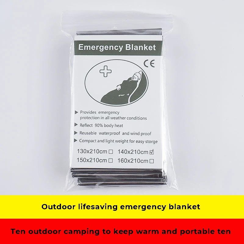 Outdoor Low Temperature Rescue First Aid Kit Insulation Blanket Campsite Keeping Foil Polyester Film Lifesaving Warm Insulation
Outdoor Low Temperature Rescue First Aid Kit Insulation Blanket Campsite Keeping Foil Polyester Film Lifesaving Warm Insulation