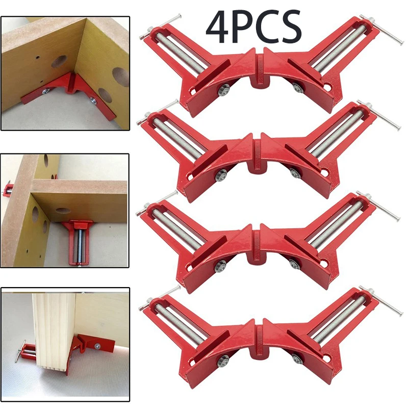 4pcs 4inch 90 Degree Right Angle Clip Picture Frame Corner Clamp 100mm Mitre Clamps Corner Holder Woodworking Hand Tool
4pcs 4inch 90 Degree Right Angle Clip Picture Frame Corner Clamp 100mm Mitre Clamps Corner Holder Woodworking Hand Tool
