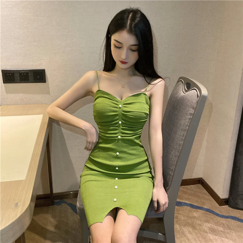 CMAZ Dress For WomenFresh Summer Fashion Sexy V-neck Knitted Dress Sling Beaded Bottoming Slim Slimming Sheath Skirt for Women
CMAZ Dress For WomenFresh Summer Fashion Sexy V-neck Knitted Dress Sling Beaded Bottoming Slim Slimming Sheath Skirt for Women