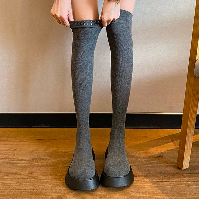 2021 Over The Knee High Heels Women Boots Chunky Winter New Knitting Fashion Shoes Designer Sexy Sock Boots Pumps
2021 Over The Knee High Heels Women Boots Chunky Winter New Knitting Fashion Shoes Designer Sexy Sock Boots Pumps