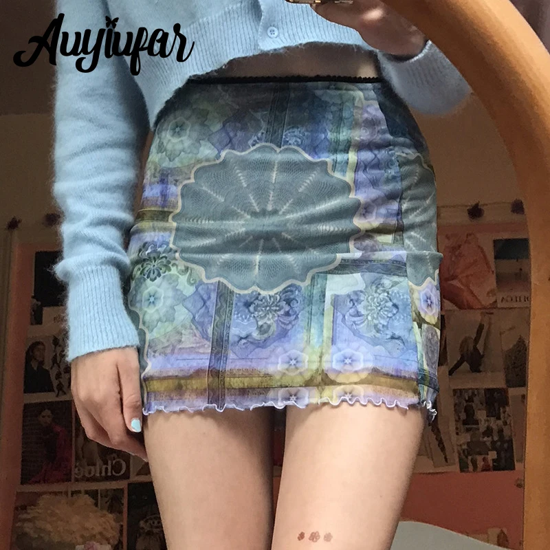 Auyiufar Floral Pattern Mesh Double Layer Mini Skirts Y2k Retro Fungus Trim Aesthetic Elfcore Sexy Bodycon Skirt Women Clothing
Auyiufar Floral Pattern Mesh Double Layer Mini Skirts Y2k Retro Fungus Trim Aesthetic Elfcore Sexy Bodycon Skirt Women Clothing