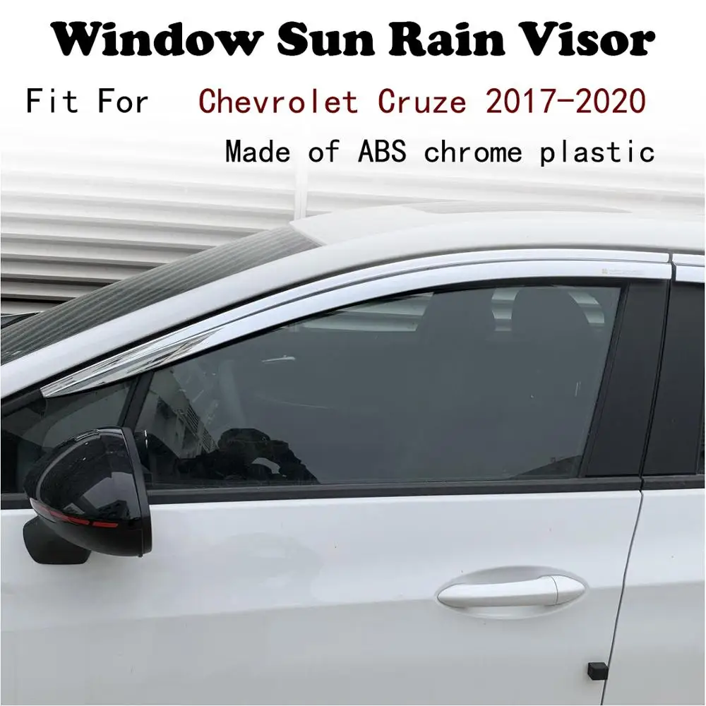 Козырек на окно из АБС-хром и пластика для Chevrolet Cruze 2017-2020
Козырек на окно из АБС-хром и пластика для Chevrolet Cruze 2017-2020