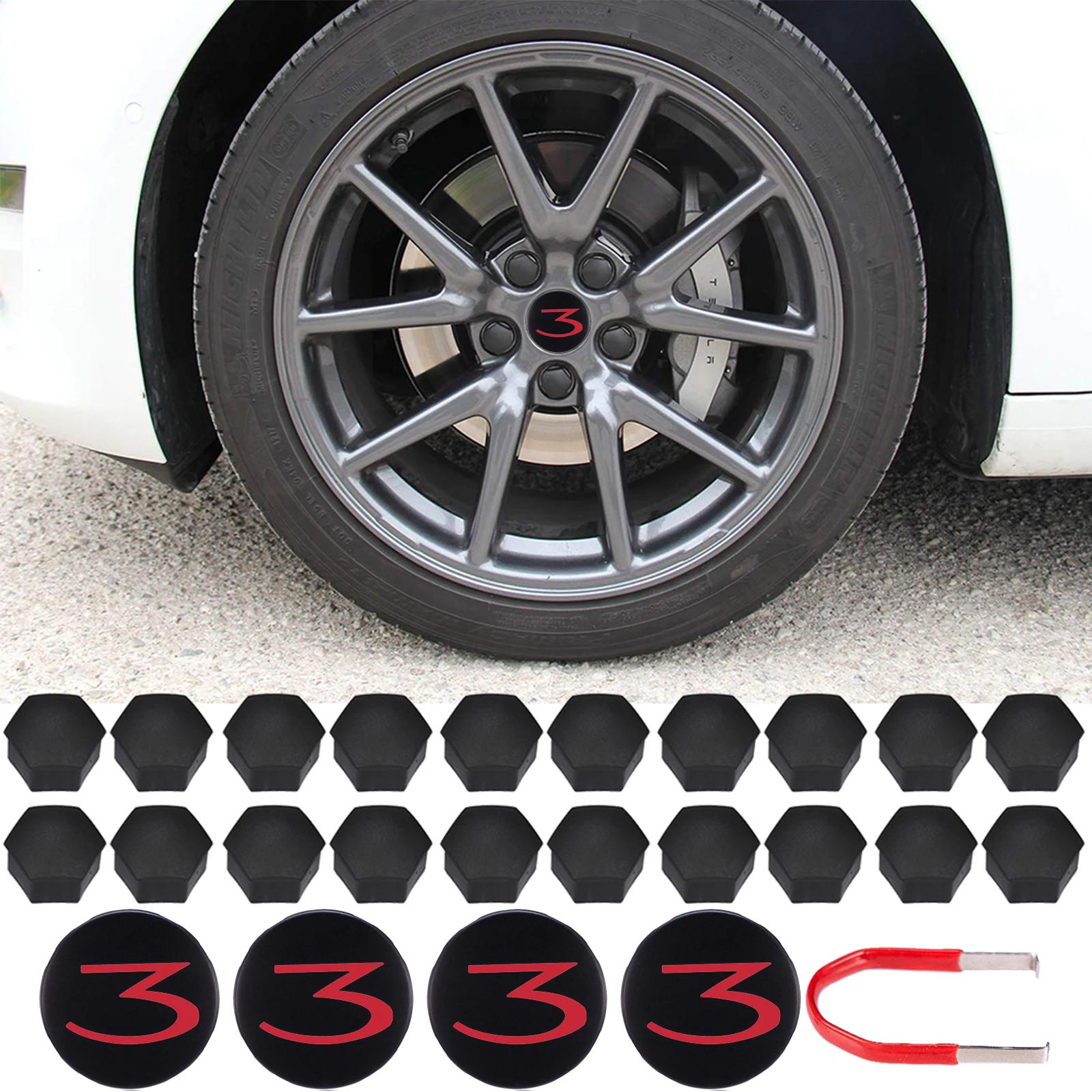 For Tesla Aluminum Model 3 Wheel Center Caps Hub Cover Screw Cap Logo Kit Decorative Tires Cap Modification Accessories
For Tesla Aluminum Model 3 Wheel Center Caps Hub Cover Screw Cap Logo Kit Decorative Tires Cap Modification Accessories