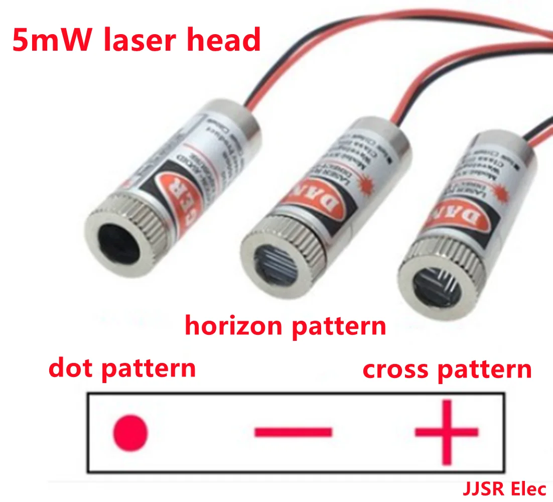 Точечный/линейный/перекрестный лазерный диод 5 мВт 650 нм трубчатый модуль фонарик