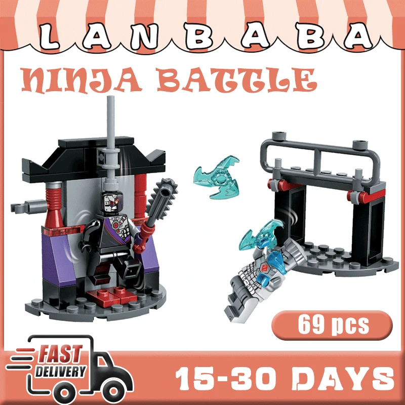 LANBABA Ninja Battle Building Blocks Toys Bricks with 2 mini figure Toy Construction set For Boys on Model Zane
LANBABA Ninja Battle Building Blocks Toys Bricks with 2 mini figure Toy Construction set For Boys on Model Zane
