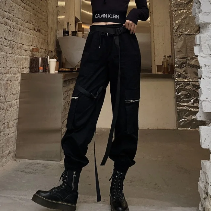 HOUZHOU Korean Sweatpants Women Autumn 2020 Fashion High Waist Joggers Women Loose Ribbon Cargo Pants Streetwear Black Pants
HOUZHOU Korean Sweatpants Women Autumn 2020 Fashion High Waist Joggers Women Loose Ribbon Cargo Pants Streetwear Black Pants