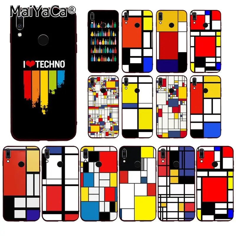 MaiYaCa mondrian цветной квадратный художественный эстетический чехол для телефона Huawei
