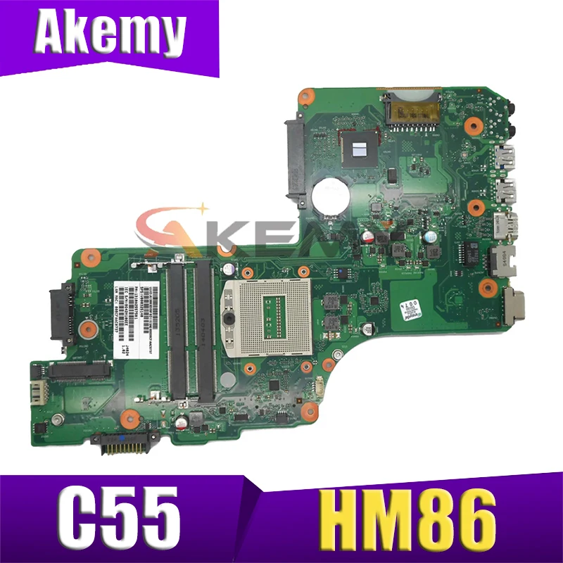 

AKEMY SPS V000325160 DB10S-6050A2557501-MB-A02 For toshiba satellite C55 C55T laptop motherboard HM86 4rd generation