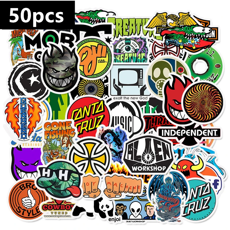 hot 50pcs Skateboard Fashion Brand Logo Waterproof Sticker For Luggage Car Guaitar Skateboard Phone Laptop Bicycle Stickers pack
hot 50pcs Skateboard Fashion Brand Logo Waterproof Sticker For Luggage Car Guaitar Skateboard Phone Laptop Bicycle Stickers pack