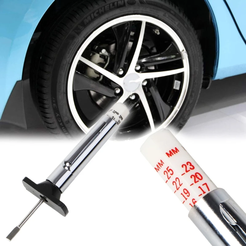 Vehicle Motor Tyre Rubber Tread Depth Gauge Metric Standard Measure Tester Wear 781B
Vehicle Motor Tyre Rubber Tread Depth Gauge Metric Standard Measure Tester Wear 781B