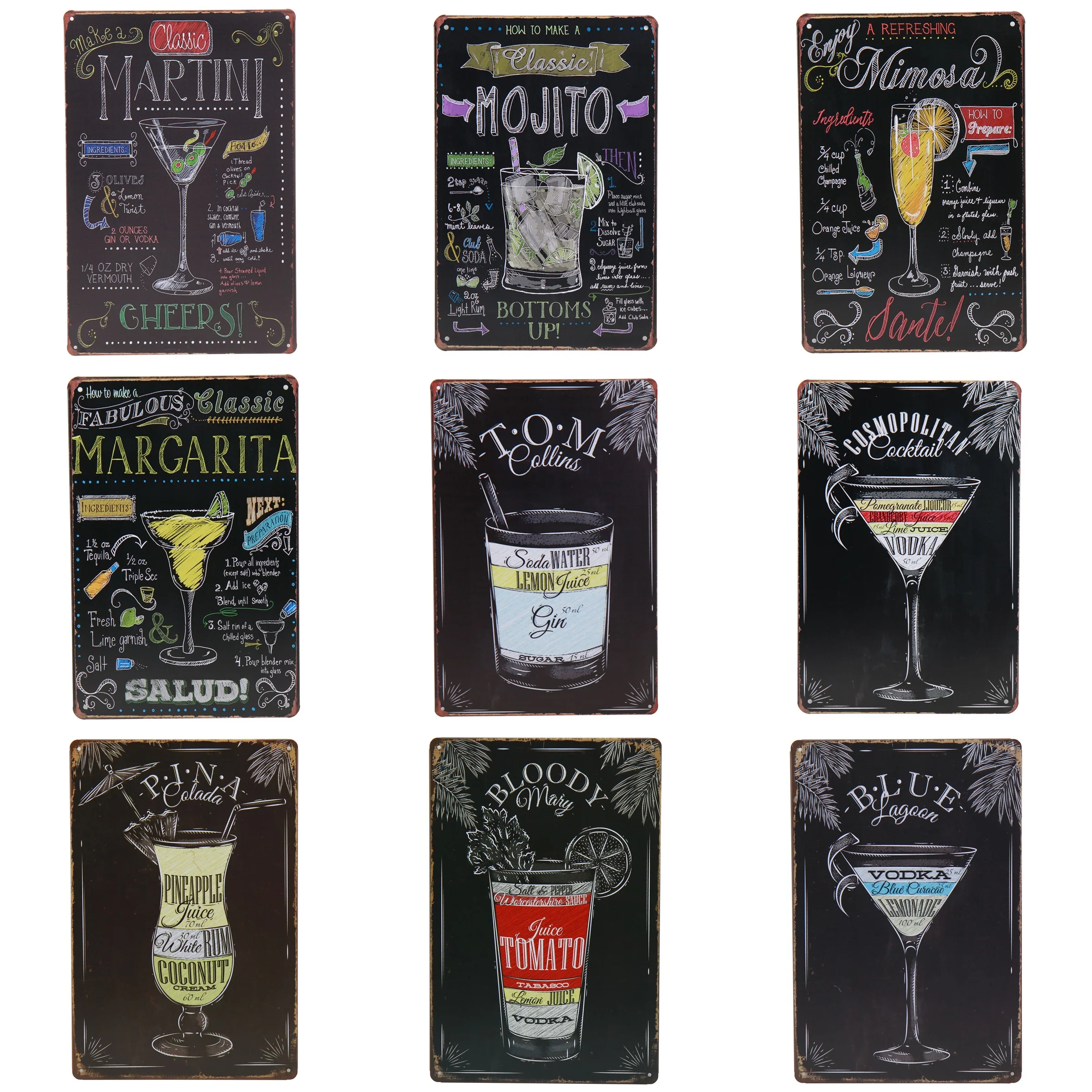Mojito Martini Cocktail Pub Funny Tin Signs Bar Pub Up Retro Stickers Painting Man Cave Wall Stickers Retro Pub Cafe Bar
Mojito Martini Cocktail Pub Funny Tin Signs Bar Pub Up Retro Stickers Painting Man Cave Wall Stickers Retro Pub Cafe Bar
