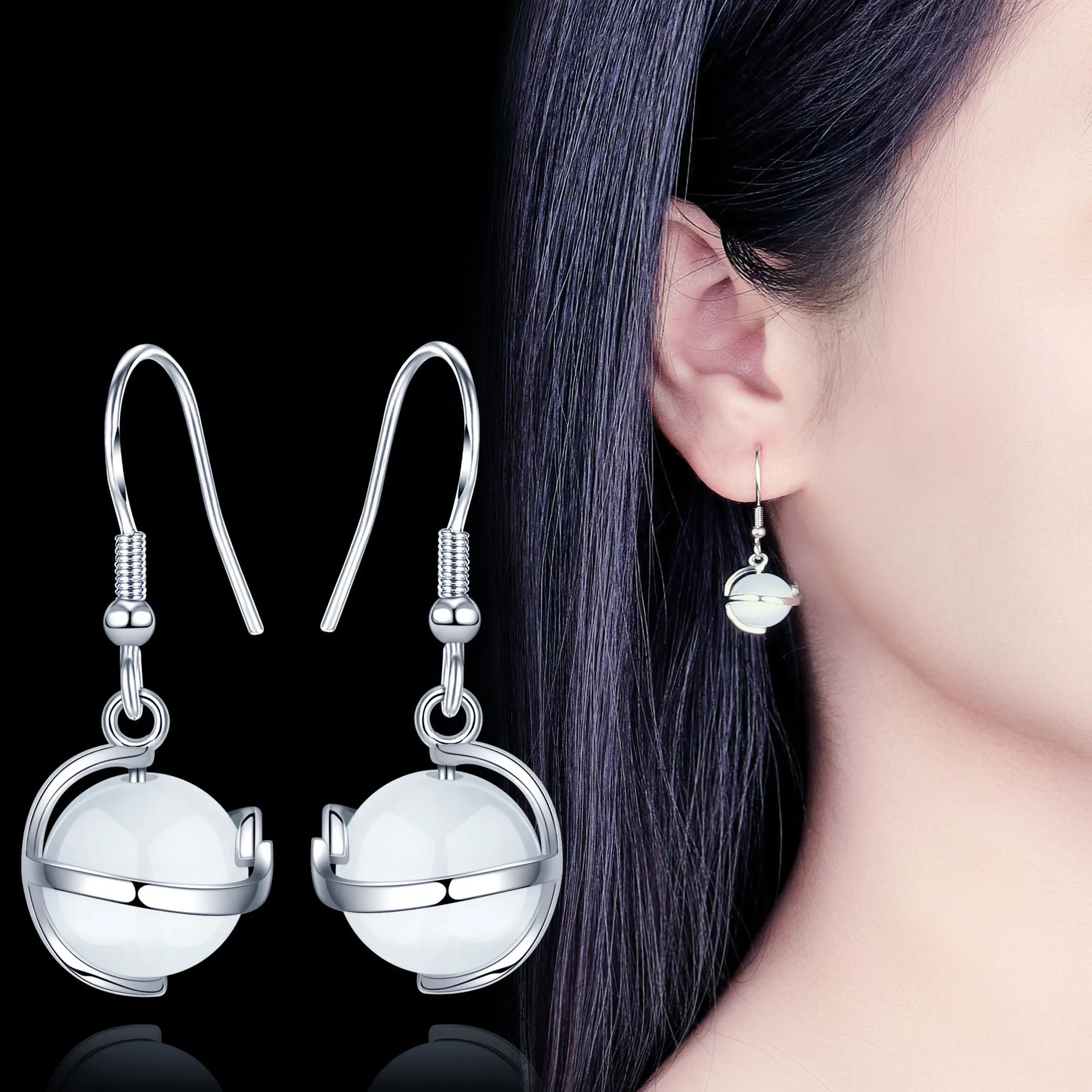 New 925 Sterling Silver Jewelry luxury zirconia female opal original brand of Moonstone balls vintage silver stud earrings
New 925 Sterling Silver Jewelry luxury zirconia female opal original brand of Moonstone balls vintage silver stud earrings