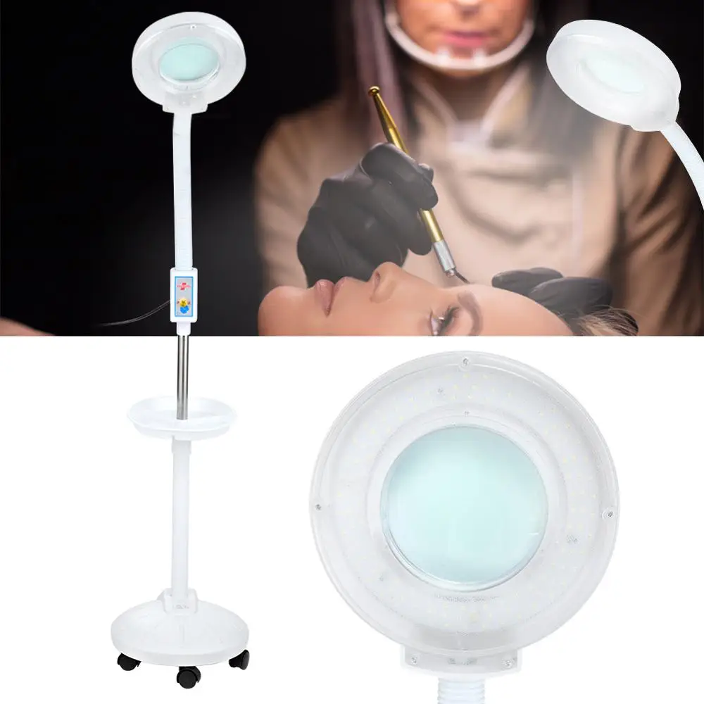LED Cold Light Beauty Tattoo Lamp 5X Magnifying Glass Dental Nails Salon Hair Salon Beauty Salon Floor Lamp With Tray Adjustable
LED Cold Light Beauty Tattoo Lamp 5X Magnifying Glass Dental Nails Salon Hair Salon Beauty Salon Floor Lamp With Tray Adjustable