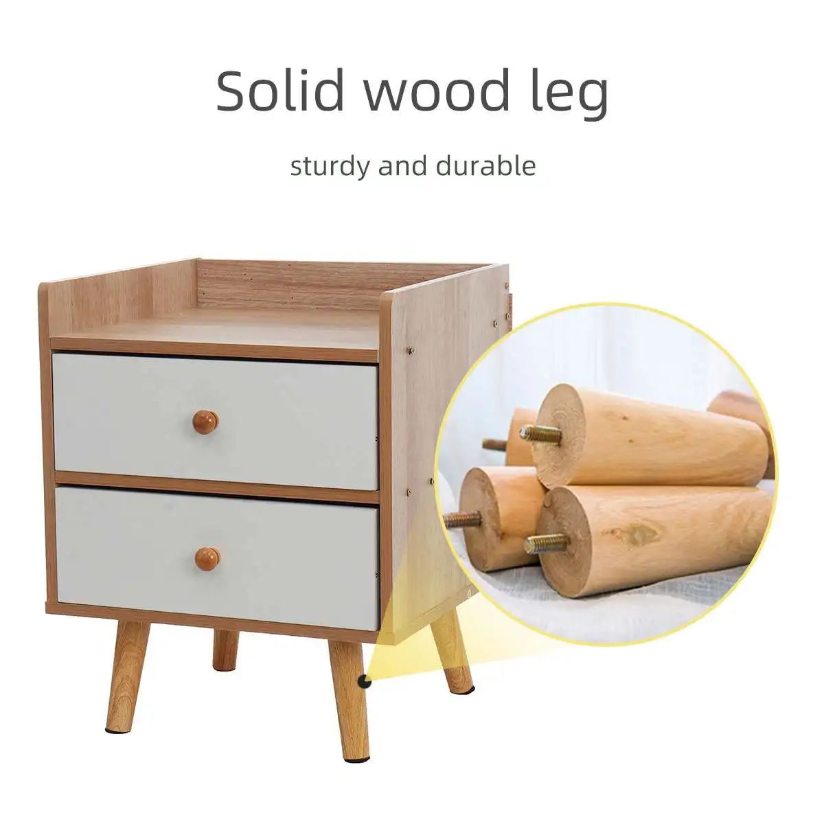 Wooden Bedside Cabinet Bedroom Storage Table Simple Nordic Mini Small Apartment Bedroom Nightstands Modern Chest of 2 Drawers
Wooden Bedside Cabinet Bedroom Storage Table Simple Nordic Mini Small Apartment Bedroom Nightstands Modern Chest of 2 Drawers