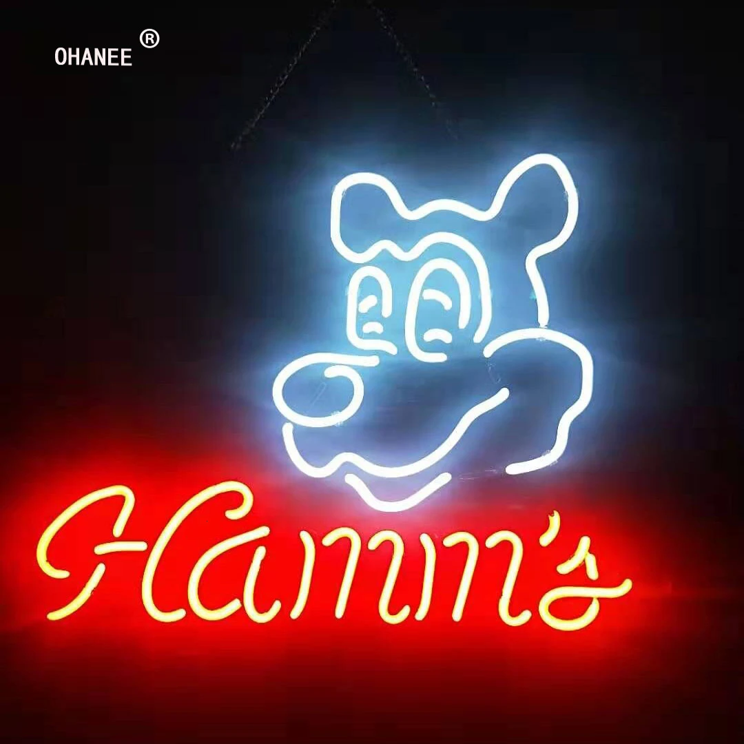На заказ для Hamms неоновый знак светильник Настоящее неоновое стекло трубка