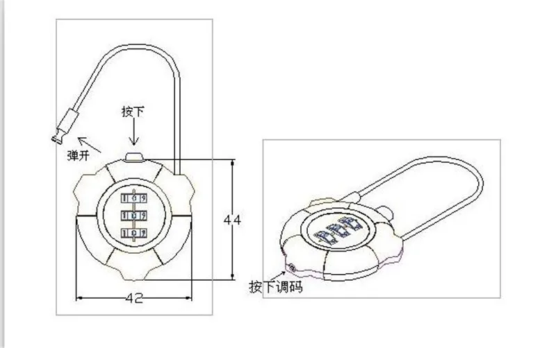 3 Digit Password Padlock Travel Smart Combination Locks Resettable Security Lock Code for Suitcase Luggage Bag Suit Hardware
3 Digit Password Padlock Travel Smart Combination Locks Resettable Security Lock Code for Suitcase Luggage Bag Suit Hardware