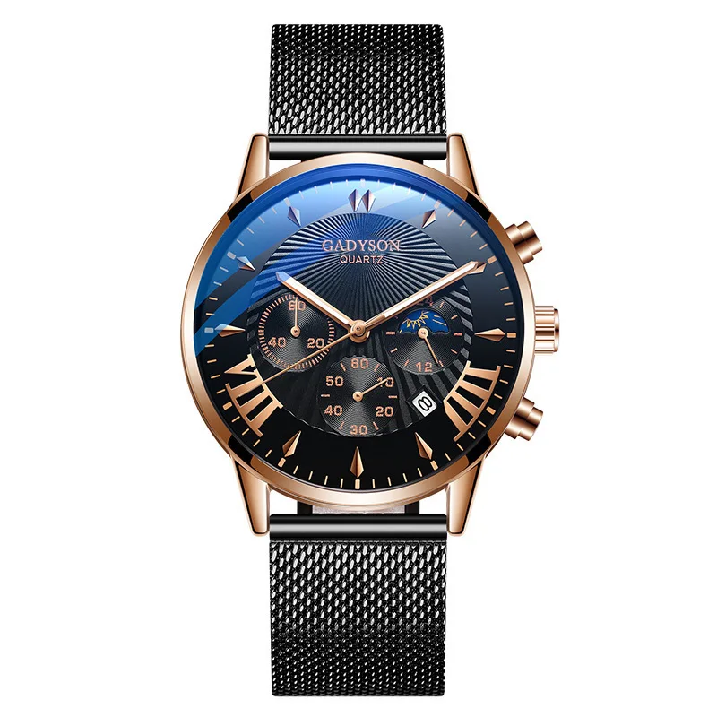 Casual Classic Fashion Men's Three Eyes Business Black Watch Luxury Imitation Calfskin Strap Quartz Men's Watch
Casual Classic Fashion Men's Three Eyes Business Black Watch Luxury Imitation Calfskin Strap Quartz Men's Watch