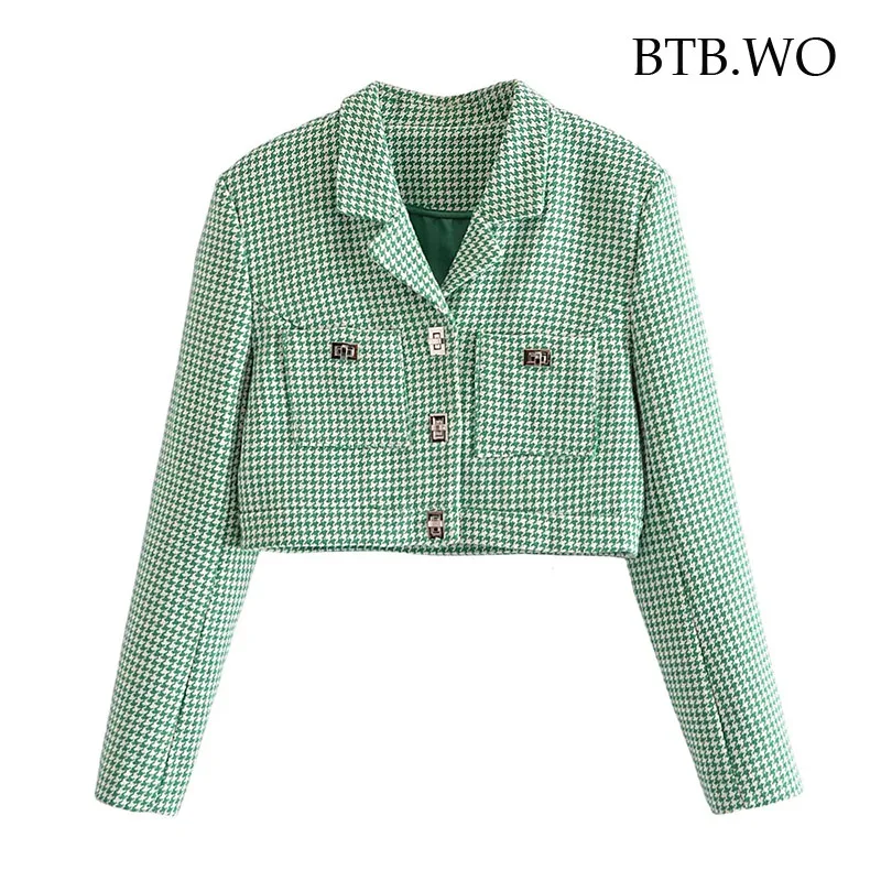 BTB.WO Za 2021 Blazer Women England Style Double Breasted Tweed Blazer Coat Vintage Female Long Sleeve Chic Suits Tops
BTB.WO Za 2021 Blazer Women England Style Double Breasted Tweed Blazer Coat Vintage Female Long Sleeve Chic Suits Tops