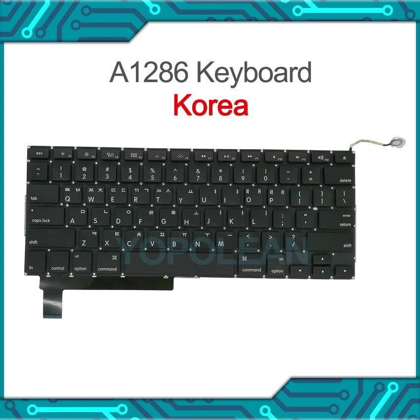 Клавиатура A1286 для Macbook Pro Unibody, Корейская клавиатура 15 дюймов, KR 2009, 2010, 2011, 2012 лет
Клавиатура A1286 для Macbook Pro Unibody, Корейская клавиатура 15 дюймов, KR 2009, 2010, 2011, 2012 лет