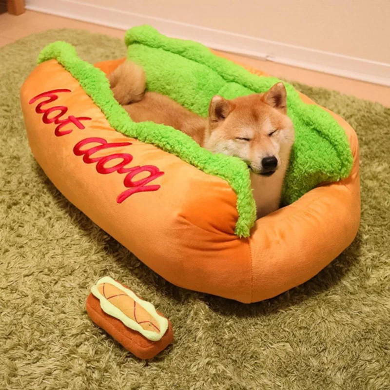Hot-dog Shaped Washable And Removable Dog House Cat Mat Hot-dog Shape Dog/Cat Sofa For Small Pet Cute Design Pet Bed
Hot-dog Shaped Washable And Removable Dog House Cat Mat Hot-dog Shape Dog/Cat Sofa For Small Pet Cute Design Pet Bed