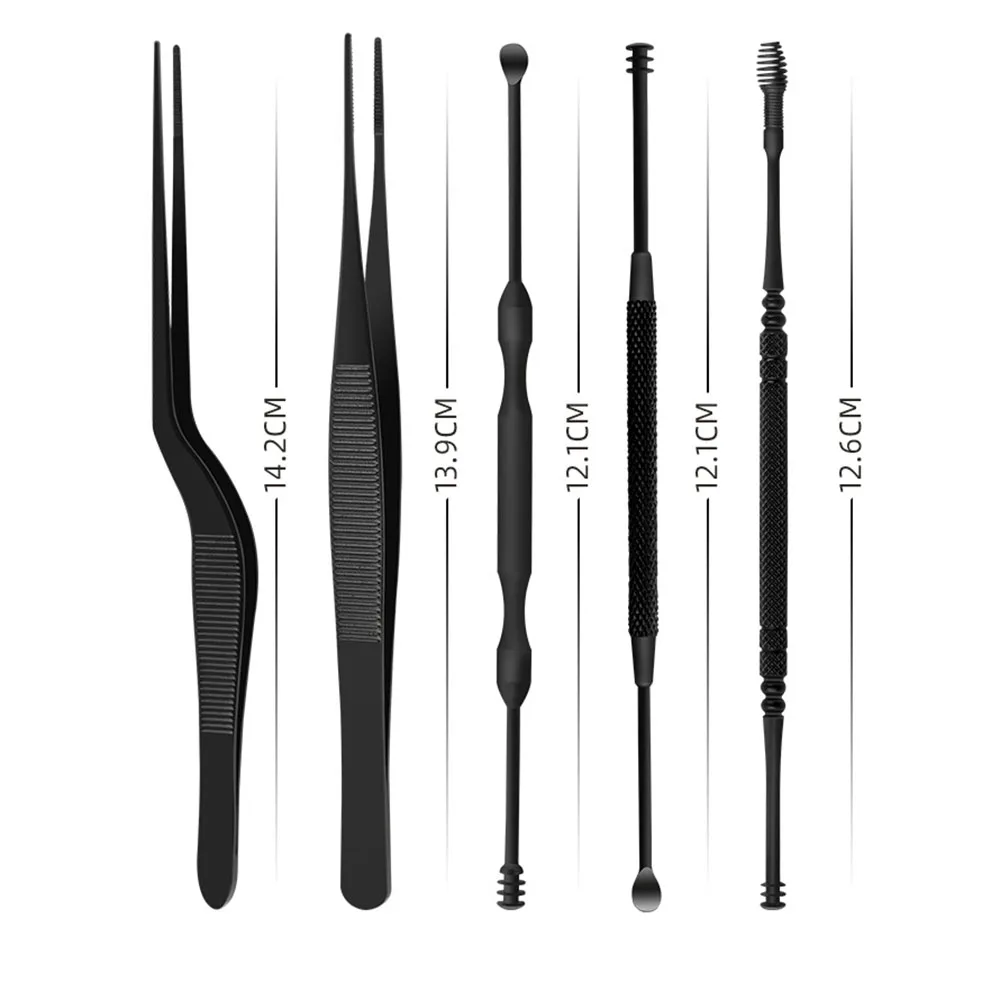 6pcs Stainless Steel Ear Cleaning Tools Set Home Travel Double-ended Solid Color Ear Picks and Tweezers Adult Ear Care
6pcs Stainless Steel Ear Cleaning Tools Set Home Travel Double-ended Solid Color Ear Picks and Tweezers Adult Ear Care