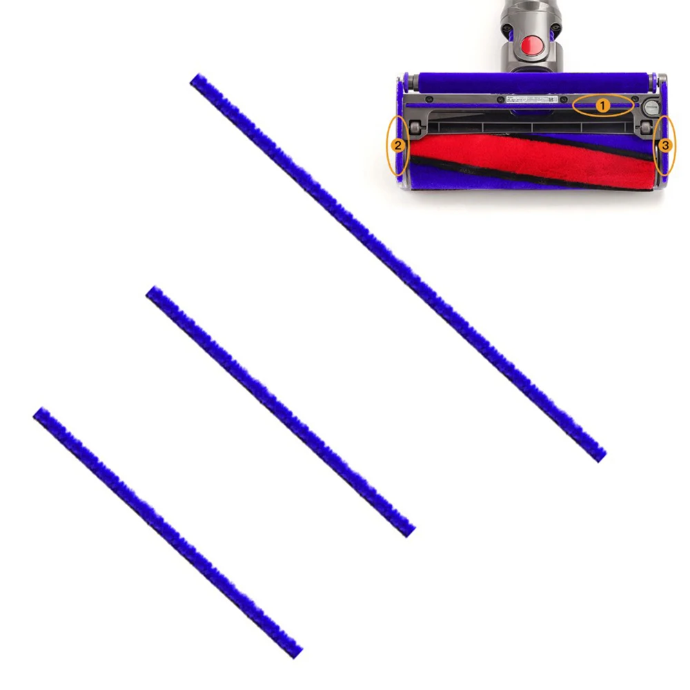 3pcs Plush Strips Soft Roller Head Release Tool Replacement Accessories Blue For For Dyson V7 V8 V10 V11 Vaccum Cleaner
3pcs Plush Strips Soft Roller Head Release Tool Replacement Accessories Blue For For Dyson V7 V8 V10 V11 Vaccum Cleaner