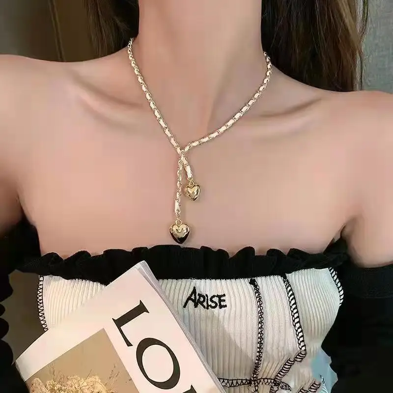 New Product Fashion Peach Heart Necklace Simple Clavicle Chain Heart Pendant Necklace For Women Korean Fashion Jewelry Gifts
New Product Fashion Peach Heart Necklace Simple Clavicle Chain Heart Pendant Necklace For Women Korean Fashion Jewelry Gifts