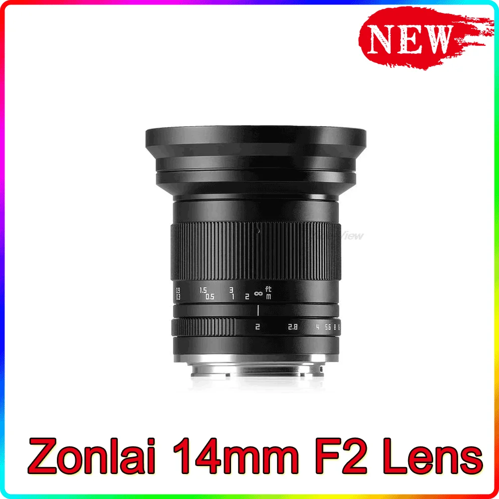 Широкоугольный объектив Zonlai 14 мм F2 ручная фокусировка Prime для Fujifilm X Sony E Canon фото-и