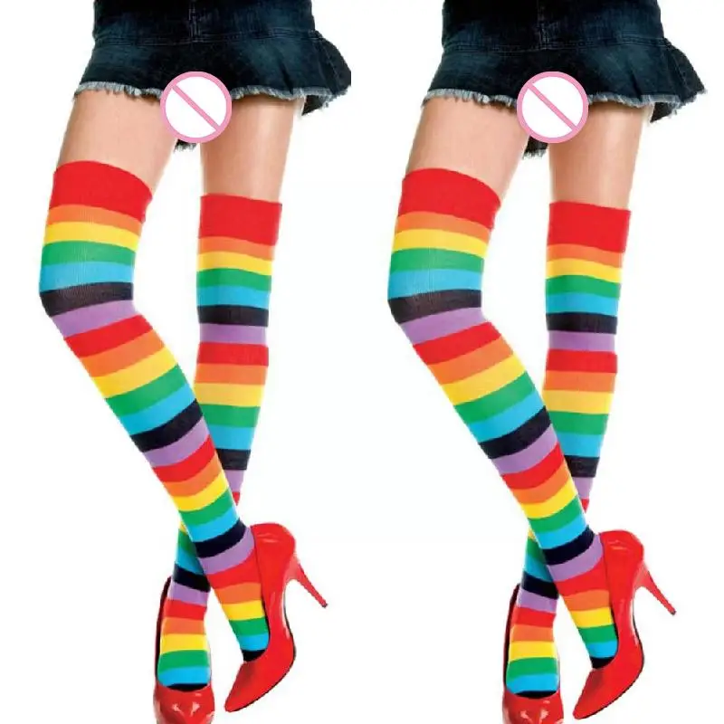 Christmas Cotton Thigh High Mixed Colored Rainbow Striped Long Winter Knitted Knee Stockings Stockings Sexy Socks F0K3
Christmas Cotton Thigh High Mixed Colored Rainbow Striped Long Winter Knitted Knee Stockings Stockings Sexy Socks F0K3