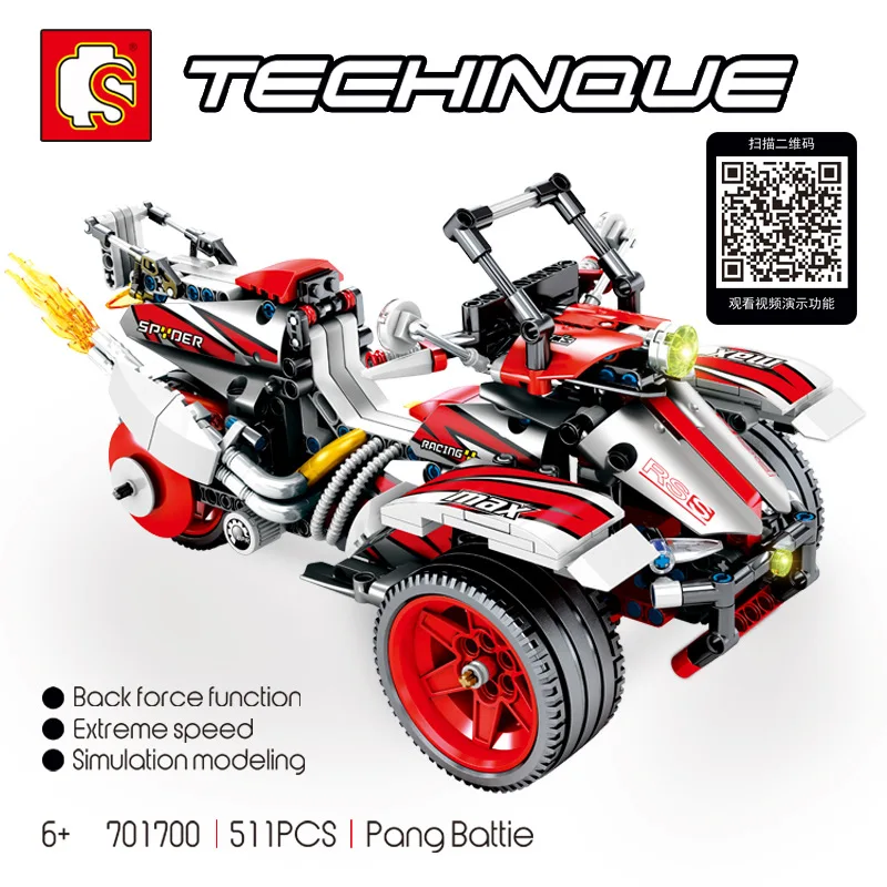 701700 511pcs Technic Series Bombardier Motor Pullback Racing Motorcycle Building Block Toy Brocks Birthday Gifts For Kida
701700 511pcs Technic Series Bombardier Motor Pullback Racing Motorcycle Building Block Toy Brocks Birthday Gifts For Kida
