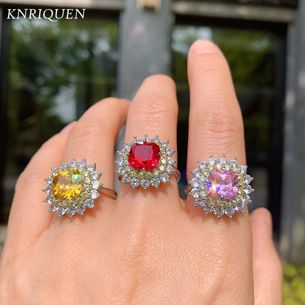 Vintage 925 Sterling Silver 9*9mm Simulated Topaz Pink Quartz Ruby Rings for Women Charms Party Wedding Bands Fine Jewelry Gift
Vintage 925 Sterling Silver 9*9mm Simulated Topaz Pink Quartz Ruby Rings for Women Charms Party Wedding Bands Fine Jewelry Gift