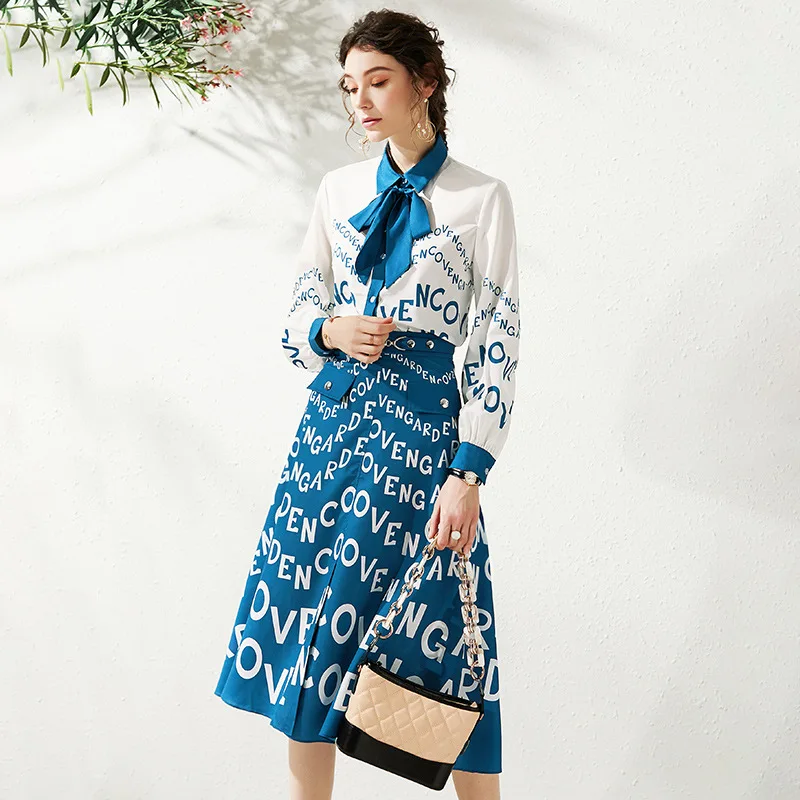 2020 spring and summer French chiffon foreign air shirt design sense letter niche skirt two-piece suit
2020 spring and summer French chiffon foreign air shirt design sense letter niche skirt two-piece suit