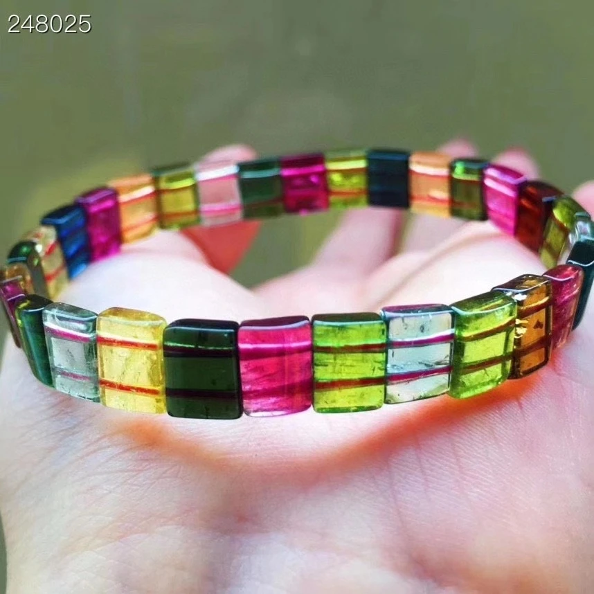 Natural Colorful Tourmaline Rainbow Bracelet 7.8x6.3x2.7mm Clear Round Beads Women Men Fashion Tourmaline Genuine AAAAAA
Natural Colorful Tourmaline Rainbow Bracelet 7.8x6.3x2.7mm Clear Round Beads Women Men Fashion Tourmaline Genuine AAAAAA