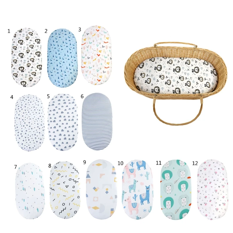 Baby Moses Basket Bed Crib Care Pad Covers Print Fitted Sheet Soft Stretchy Craddle Sheets for Mattress Mat Cover Bedding
Baby Moses Basket Bed Crib Care Pad Covers Print Fitted Sheet Soft Stretchy Craddle Sheets for Mattress Mat Cover Bedding