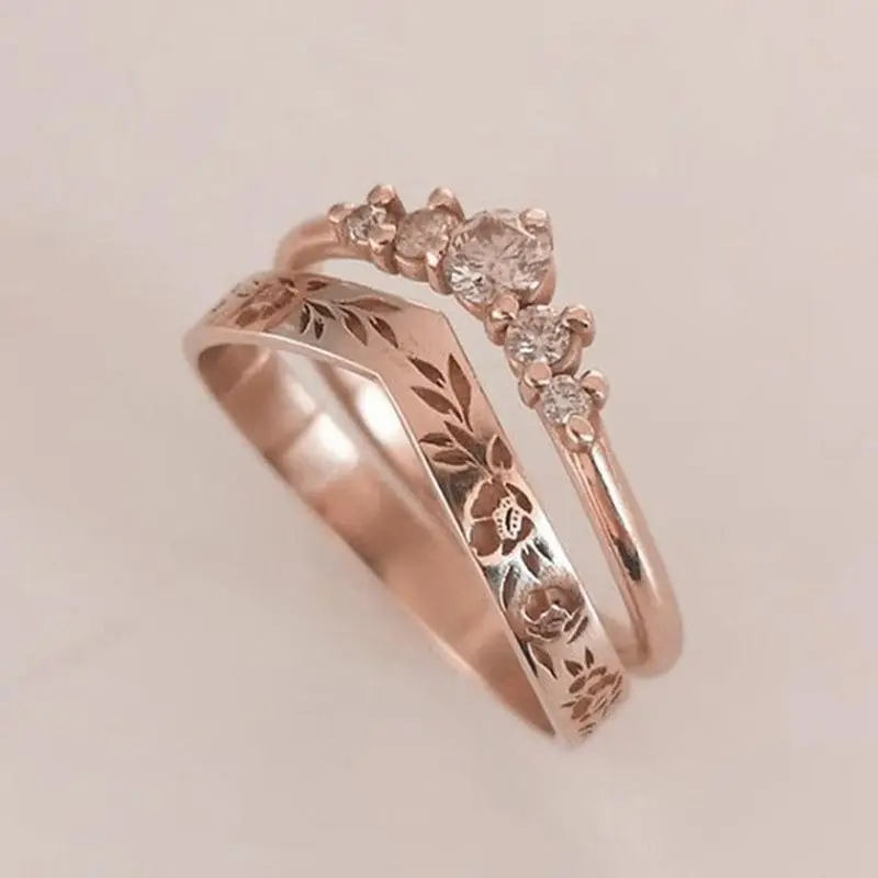 2pcs Vintage Flower Wedding Rings for Women 2021 Luxury Crystal Women's Couple Ring Bride Engagement Jewelry Accessories Gifts
2pcs Vintage Flower Wedding Rings for Women 2021 Luxury Crystal Women's Couple Ring Bride Engagement Jewelry Accessories Gifts