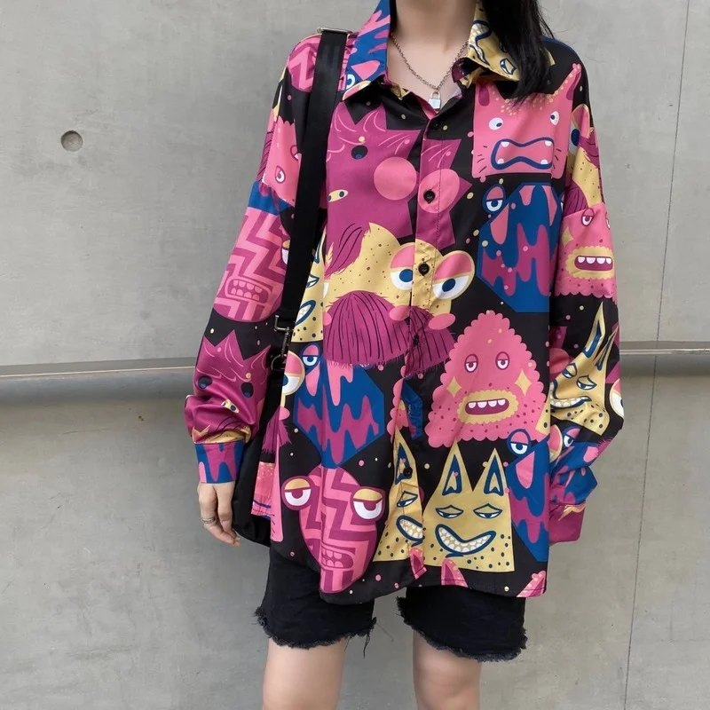 Harajuku Shirt Aesthetic Spring 2021 Fashion Long Sleeve Button Up Cardigan Vintage Streetwear Women Oversize Blouse
Harajuku Shirt Aesthetic Spring 2021 Fashion Long Sleeve Button Up Cardigan Vintage Streetwear Women Oversize Blouse