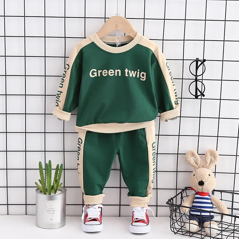 Baby Boy Clothes New Children Long Sleeve Suit Girl Round Collar 2 Piece Set Outfits Kids Sweater Sports Casual Sportswear | Мать и