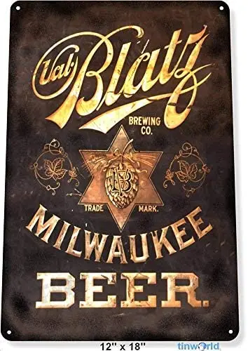 YCHao TIN Sign 8x12inch Blatz Beer Metal Wall Art Store Pub Brew Shop Bar Pub A251 Metal Iron Painting 
YCHao TIN Sign 8x12inch Blatz Beer Metal Wall Art Store Pub Brew Shop Bar Pub A251 Metal Iron Painting
