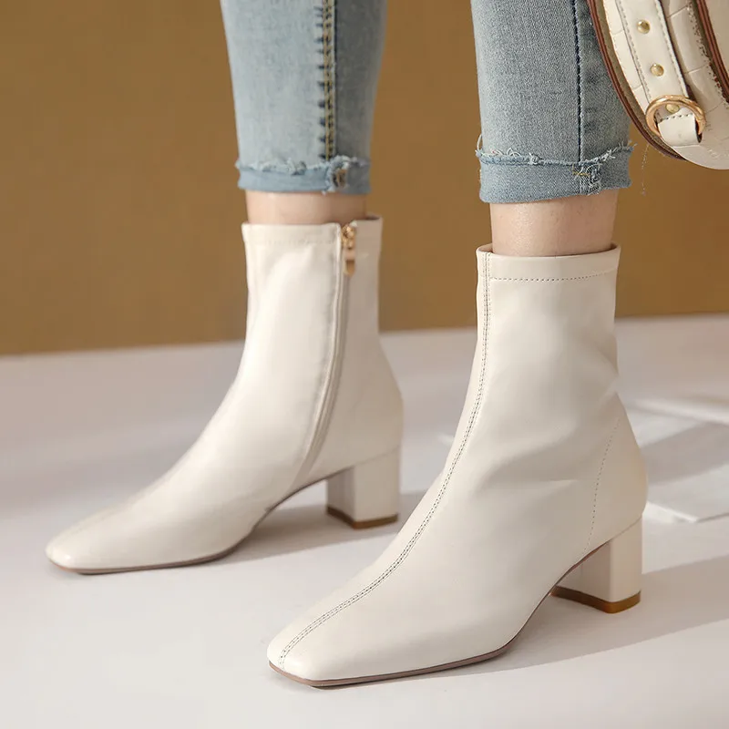 MEMUNIA 2020 top quality genuine leather shoes women ankle boots square toe autumn winter zip thick heel dress shoes ladies
MEMUNIA 2020 top quality genuine leather shoes women ankle boots square toe autumn winter zip thick heel dress shoes ladies